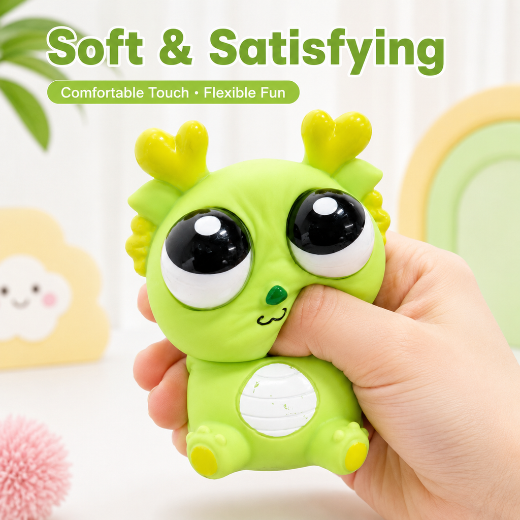 Bulge-Eyed Dragon Squishy Toy - Stress Relief Slow Rising
