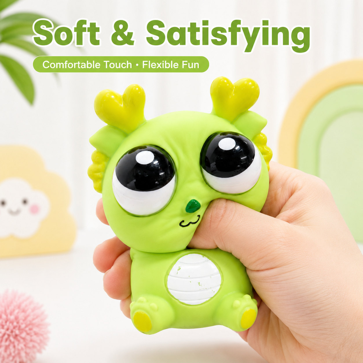 Bulge-Eyed Dragon Squishy Toy - Stress Relief Slow Rising