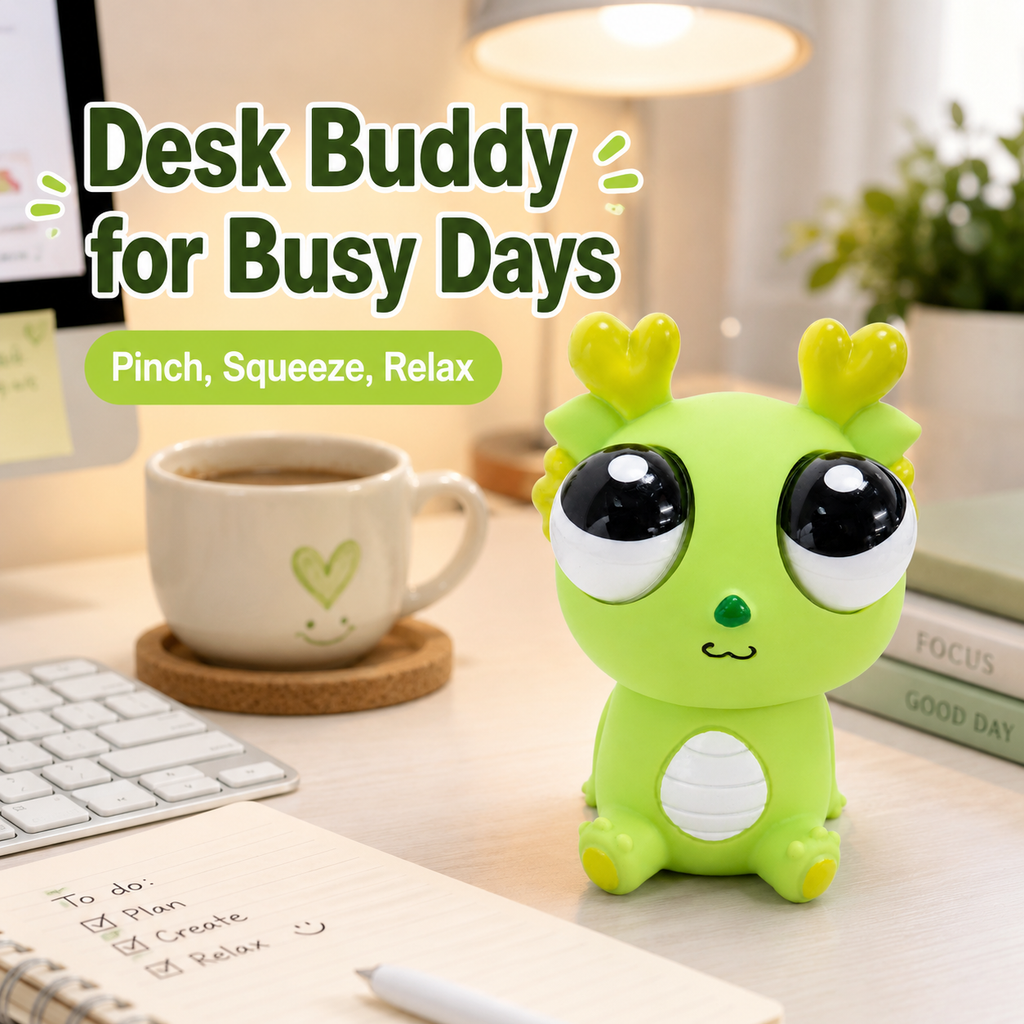 Bulge-Eyed Dragon Squishy Toy - Stress Relief Slow Rising