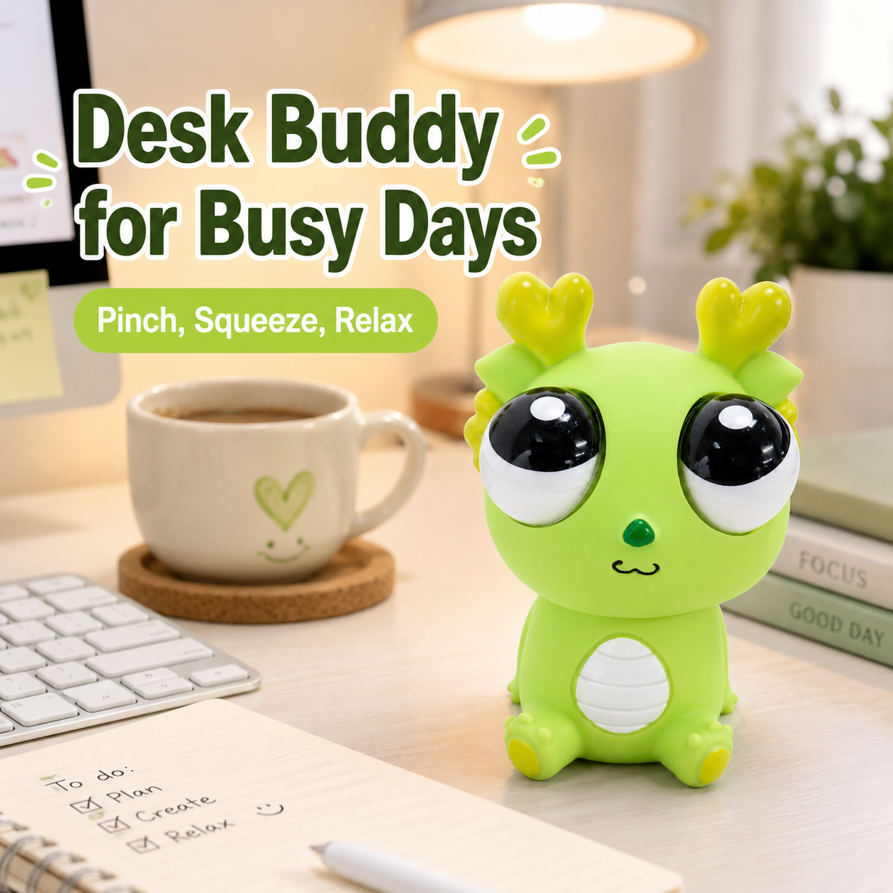 Bulge-Eyed Dragon Squishy Toy - Stress Relief Slow Rising